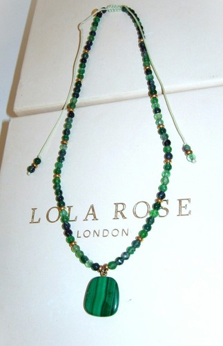 Lola rose malachite pendant - rose,