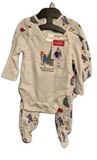 F&F My First Christmas Paddington Bear Baby Gro Vest & Stocking Up to 3 Months
