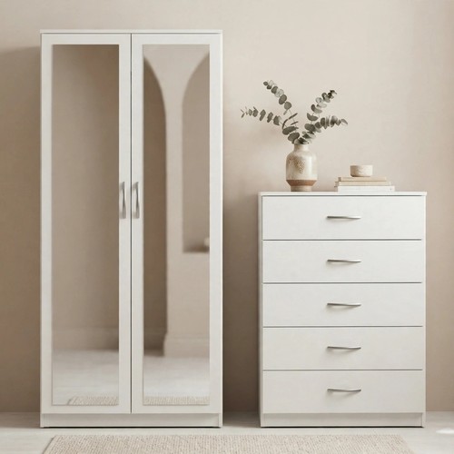 Door mirrored wardrobe fully - 2,