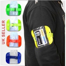 High Visibility Security Arm Band ID Badge Card Holder SIA Armband