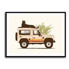 Black Panther On Car Wall Art