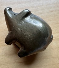 Vintage Tiny Solid Brass Pig