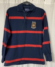 Nut Polo Shirt Navy Red Oxford University Embriodered British Classic Rugby Sz S