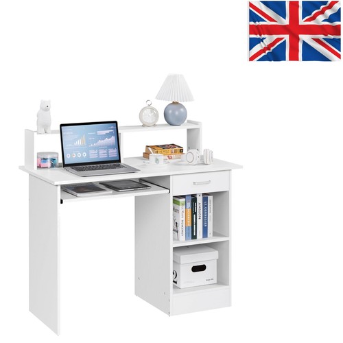 Modern white computer desk - modern,