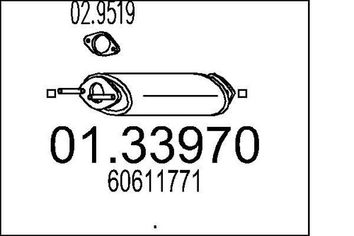 Mts 33970 exhaust front - 01.33970,