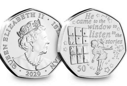 Isle man coin 50p - man,