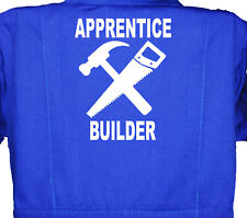 Apprentice Builder Overalls Children's, Kids, Coverall, Boilersuit, 1-8yrs   