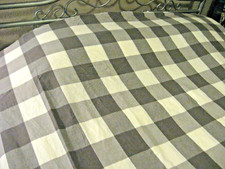 IKEA 'EMMIE RUTA' Dark Gray/White Buffalo Plaid/Striped Reversible Duvet - FULL