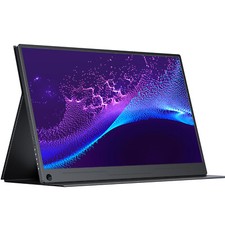 15.6" 1080P Portable Monitor with Smart Cover Monitor Compatible with PC Laptop