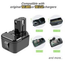 For Hitachi 12V EB1214L EB1220BL EB1222HL EB1226HL EB1230HL 5.0Ah Ni-MH Battery