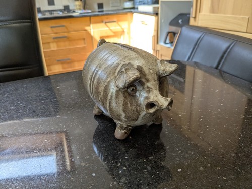 Studio pottery piggy bank - piggy,
