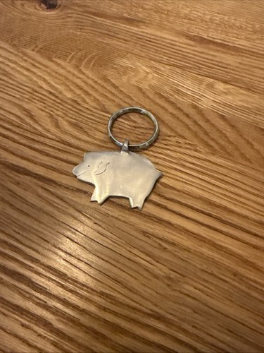 Pig themed metal key - pig,