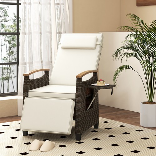 Outdoor rattan recliner chair - rattan,