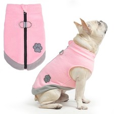 Dog Fleece Vest Sweater Zip Up