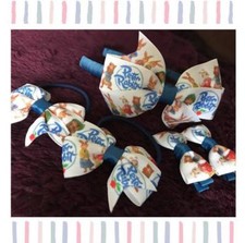 Girl's Headband/Bobbles/Clips Handmade with Peter Rabbit Ribbon (Blue)