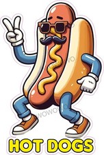 Catering van sticker Hot Dogs