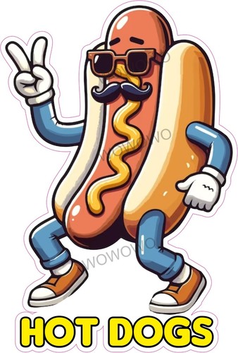 Catering van sticker hot - van, dogs