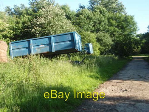Photo 6x4 grain trailers await - grain,