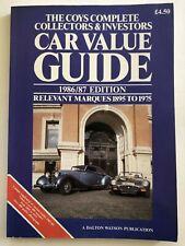 Coys Classic Car Value Guide 1986 1987 Edition Collectors & Investors