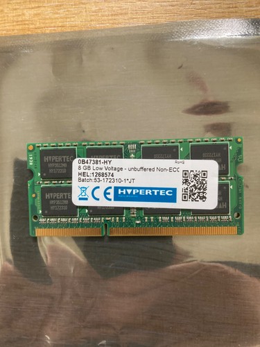One 8gb laptop ram pc3l - one,