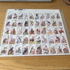 Rare Brand New Sheet of 50 US 1987 North American Wildlife Postage Stamps