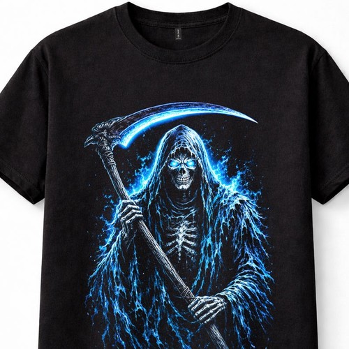 Grim reaper skull scythe - grim,