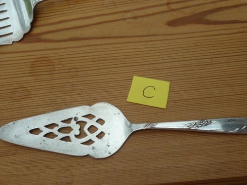 Vintage silver cake slice pie - slice,