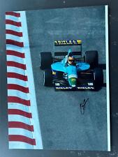 Signed 16x12 photo Karl Wendlinger March CG911 Ilmor Hungaroring Grand Prix 1992