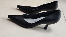 Florence +Fred Woman’s Black Leather High Heel Shoes Size 3 