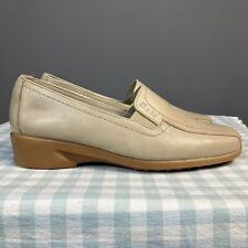 Pitillos Beige Leather Comfort Shoe UK 4 Eu 37 Slip On Air/Cylinder System Sole