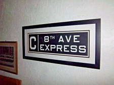 FRAMED MATTED NY NYC SUBWAY