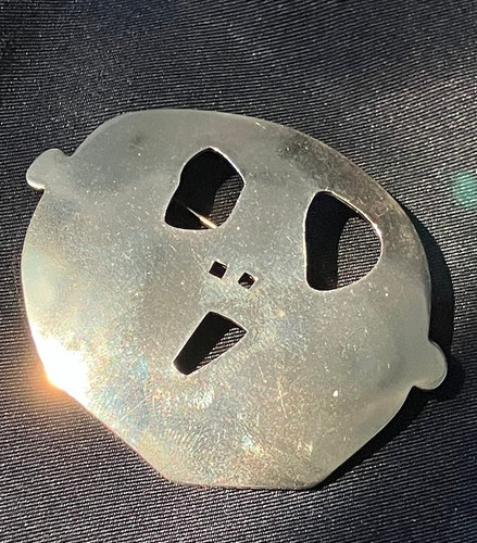 Vintage modernist face brooch - face,