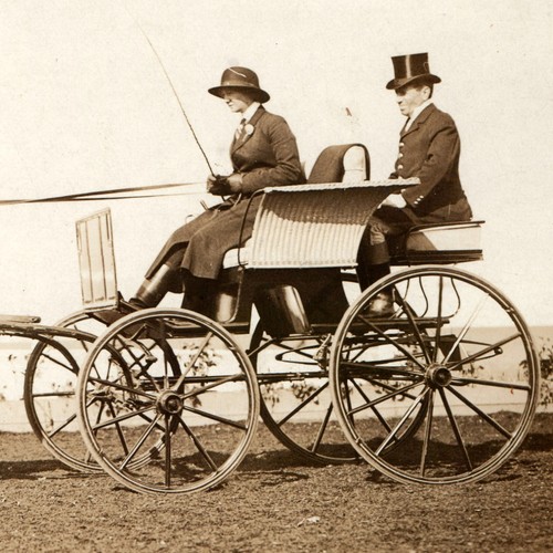 1915 horse carriage - carriage, wicker