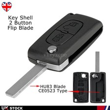 2 Button Flip Car Key Case Fob
