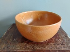 Vintage Studio Pottery Ash Glazed Orange Dish Bowl Terracotta Tapas Salad Fruit