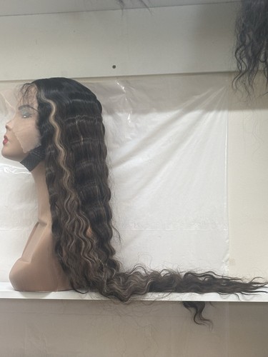 Human hair blend deep - wig, 30