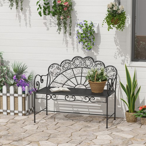 Metal garden bench outdoor - metal,