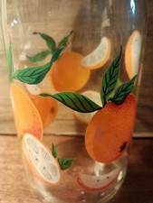 Vintage 1970's Le Parfait French Glass Orange Juice Bottle Carafe. 