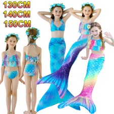 Kids Adult Swimming Mermaid tail Girl Mom Cosplay Costume Party Gift Swimsuit UK