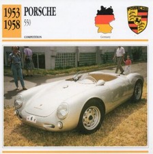 1953-1958 PORSCHE 550 Racing Classic Car Photo/Info Maxi Card