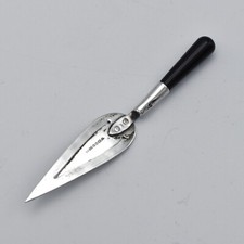 Modern Solid Silver Agate Onyx Trowel Bookmark 1994