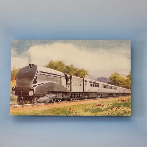 Steam railway postcard c1950 - steam,