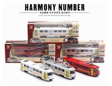 1: 90 alloy tram model, lighting, music, door opening, subway toy bus, car model