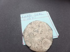 A Superb RareTudor 16th C lead seal 157 ? metal detecting find-1