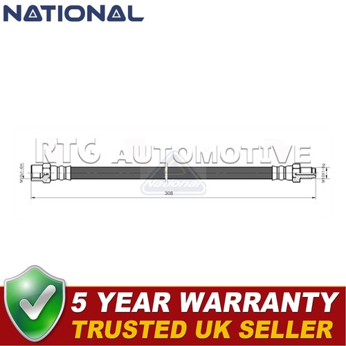 National front rear brake - front, hose