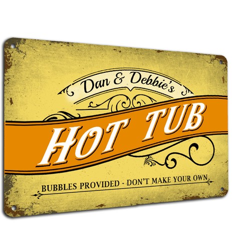 Personalised hot tub - sign,