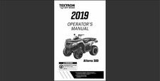 2019 Artic Cat Alterra 300 ATV Maintenance and Owner's manual