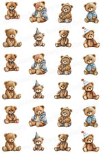 Teddy bear cupcake topper - teddy,