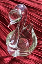Glass Swan Dish Ornament