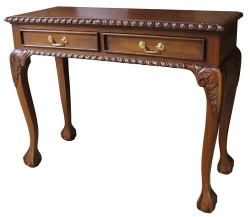 Mahogany console table - mahogany,